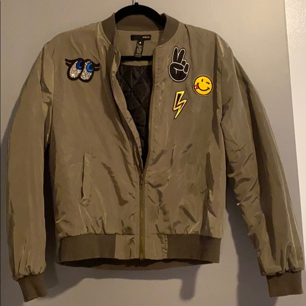 Patched Bomber Jacket